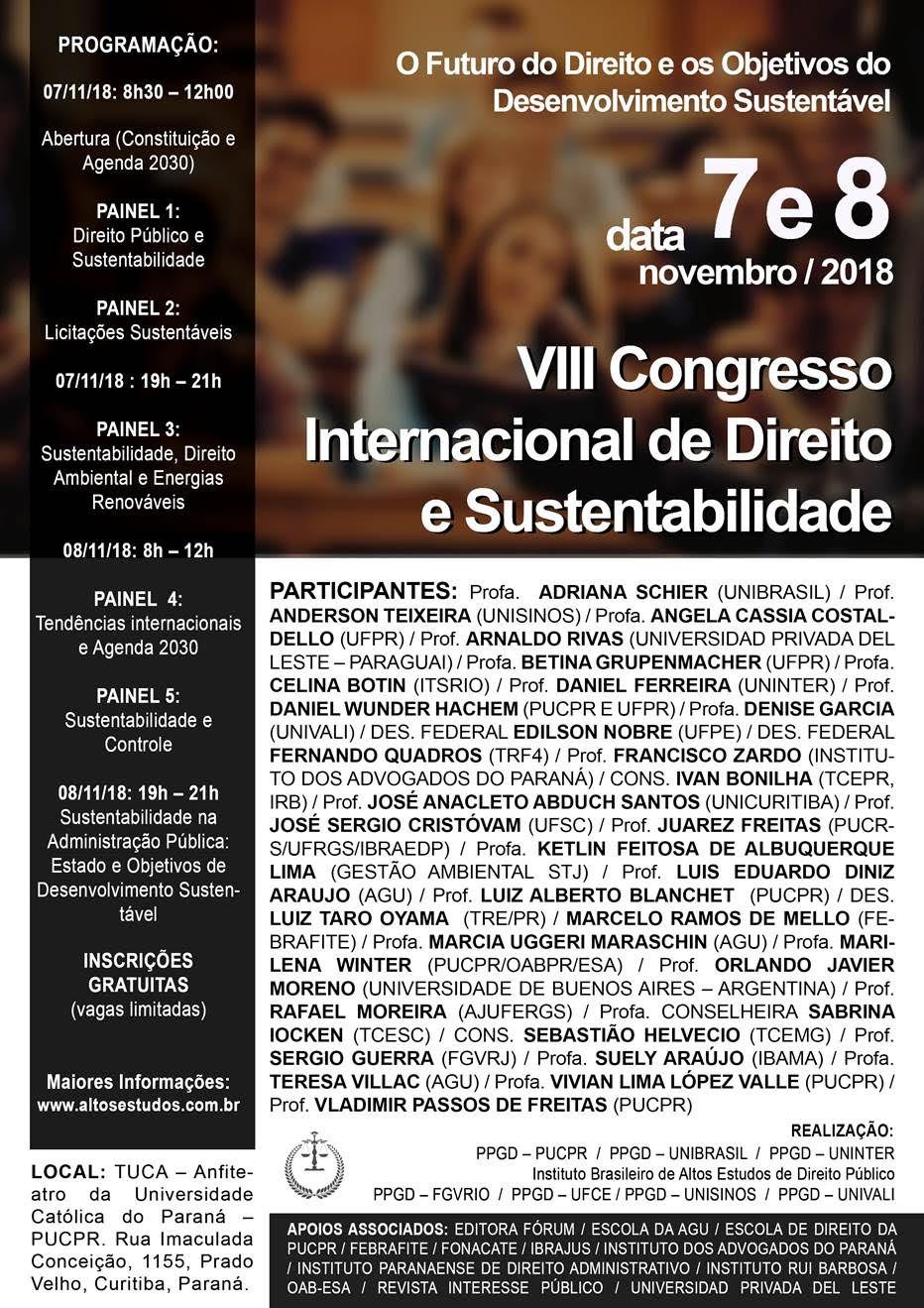 Congresso será nos dias 7 e 8 de novembro, na PUCPR - Foto: Divulgação