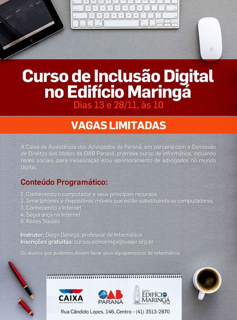 Curso será em duas aulas, nos dias 13 e 28 de novembro - Foto: Divulgação Curso será em duas aulas, nos dias 13 e 28 de novembro - Foto: Divulgação
