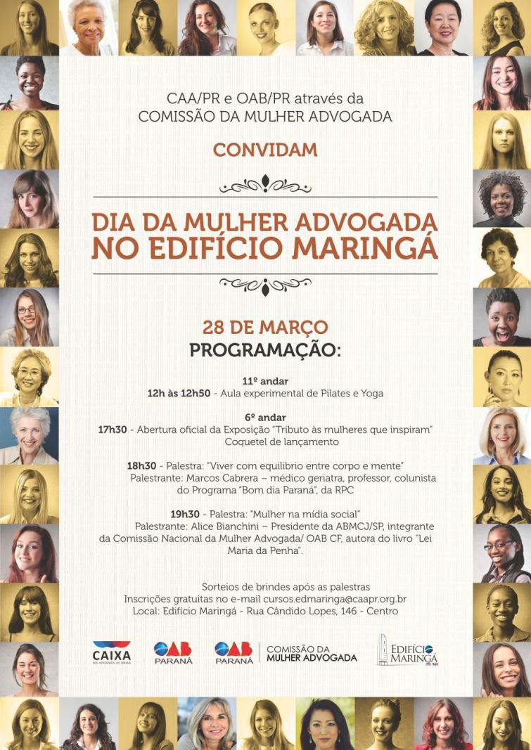 Inscrições gratuitas pelo e-mail cursos.edmaringa@caapr.org.br - Foto: Divulgação Inscrições gratuitas pelo e-mail cursos.edmaringa@caapr.org.br - Foto: Divulgação