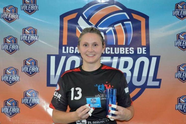 Andreia Gandin foi a melhor ponteira da segunda rodada da Liga Interclubes - Foto: Divulgação Andreia Gandin foi a melhor ponteira da segunda rodada da Liga Interclubes - Foto: Divulgação