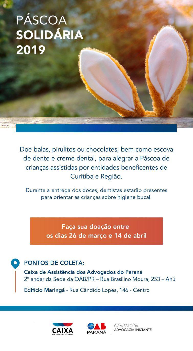 Doações podem ser entregues na sede da CAA/PR ou no Edifício Maringá - Foto: Divulgação Doações podem ser entregues na sede da CAA/PR ou no Edifício Maringá - Foto: Divulgação