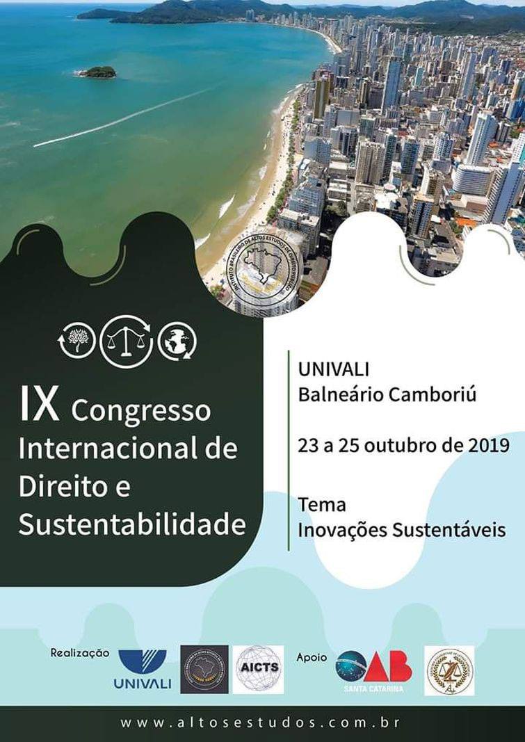 Congresso será realizado de 23 a 25 de outubro, na Univali - Foto: Divulgação Congresso será realizado de 23 a 25 de outubro, na Univali - Foto: Divulgação